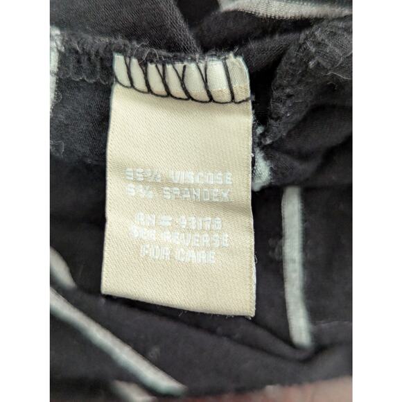 JOAN VASS! ULTRA MAXI STRETCH T-SHIRTING BLACK & GRAY STRIPED L/S DRESS! SZ M - Picture 9 of 11